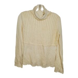 Moth anthropologie wool cashmere mohair cream medium sweater